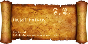 Hajdú Malvin névjegykártya