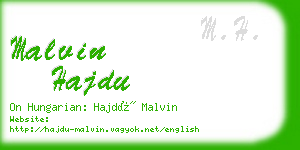 malvin hajdu business card